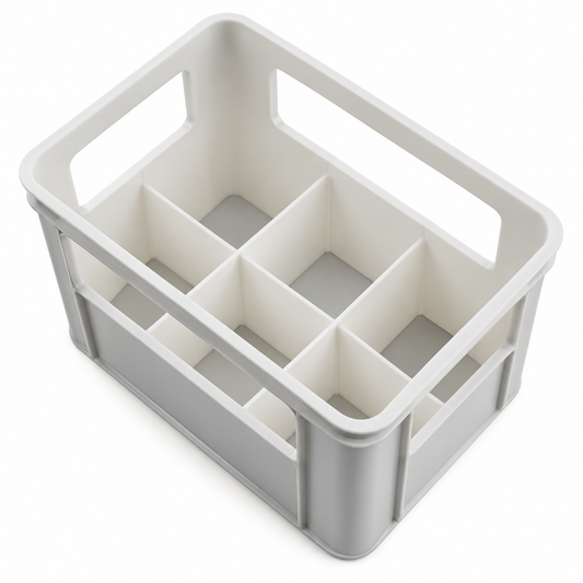 Porte-biberons 6 positions en plastique blanc