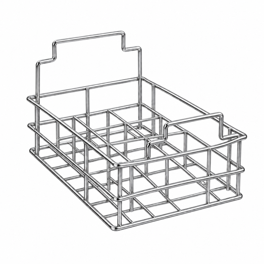Panier en fil inox pour 12 biberons