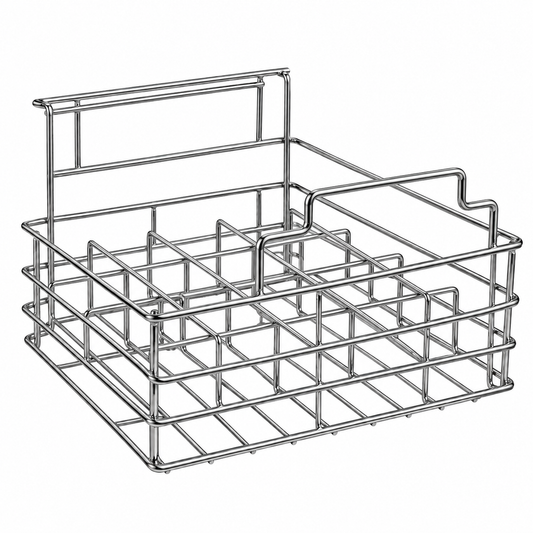 Panier en fil inox pour 24 biberons