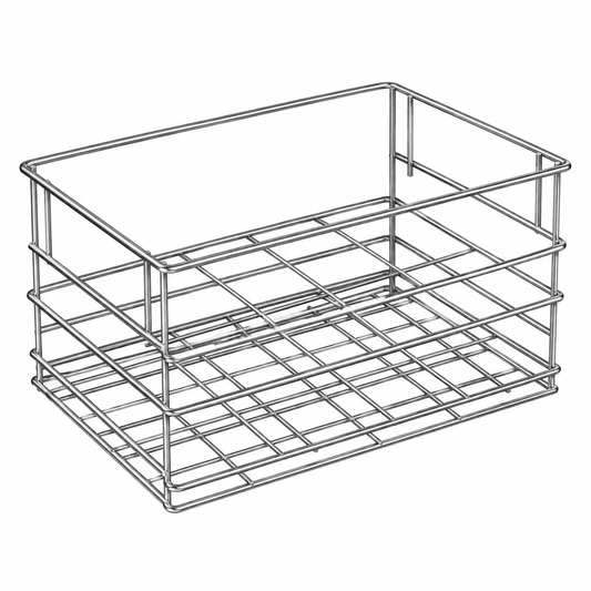 Panier inox pour biberons avec poignées