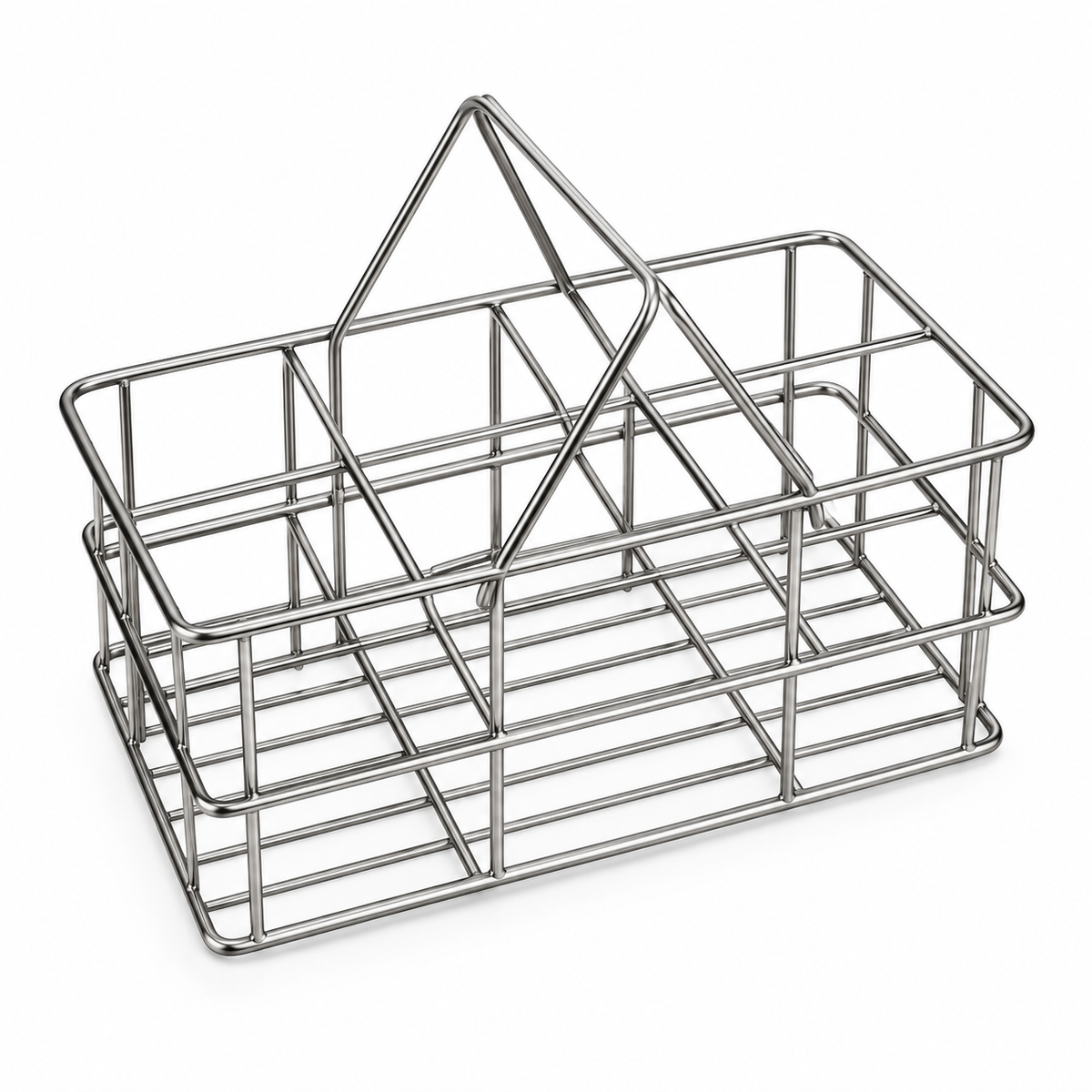 Panier inox pour biberons avec anses – vue 2