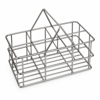 Panier inox pour biberons avec anses – vue 2